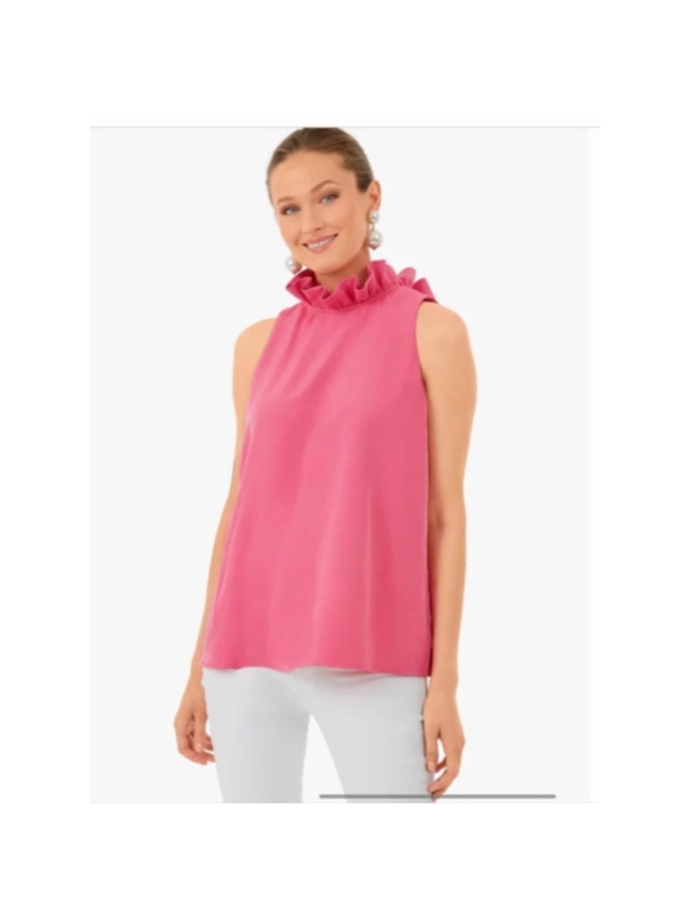 Tuckernuck Ruffled Mock Neck Mason Top